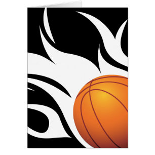 Basket-ball flamboyant noir et blanc