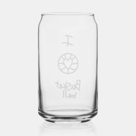 basket ball glass blikvorm glas