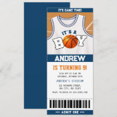 Basket-ball Hoopla Anniversaire Bash Invitations (Devant / Derrière)