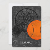 Basket-ball Invitation Bat mitzvah Bar Thème (Devant)