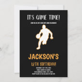 Basket-ball Jouer Invitations d'anniversaire (Devant)