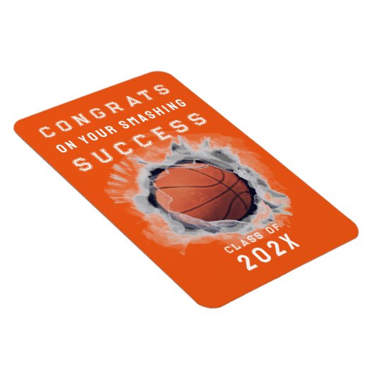 Basket-ball Joueur Félicitations Magnet (Côté Droit)