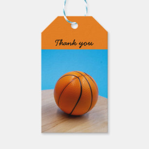 Basket-ball merci étiquette cadeau