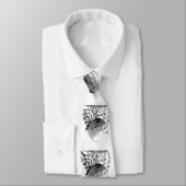 Basket-ball noir et blanc Cravate personnalisée (Attaché)