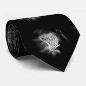 Basket-ball noir et blanc Cravate personnalisée (Roulé)