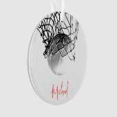 Basket-ball noir et blanc & Net Votre nom (devant)