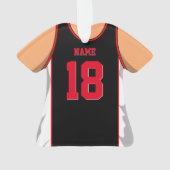 Basket-ball noir et rouge (dos)