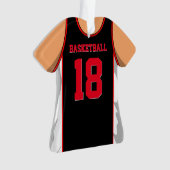 Basket-ball noir et rouge (devant)