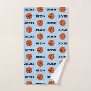 Basket-ball Nom Motif Enfants Bleu