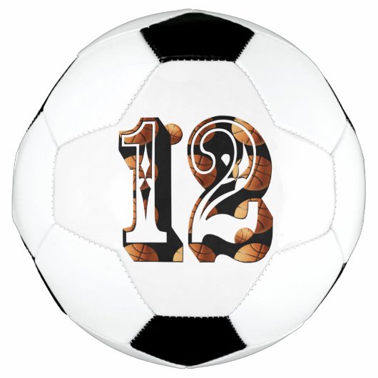 Basket-ball numéro 12 logo photo, (Devant)