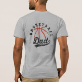 Basket-ball Papa Retro Texte Design 2 T-shirt (Dos)