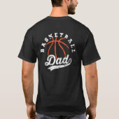 Basket-ball Papa Retro Texte Design 2 T-shirt (Dos)