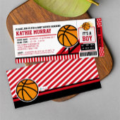 Basket-ball Pass Baby shower Invitation