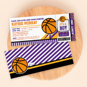 Basket-ball Pass Baby shower Invitation