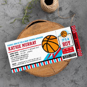 Basket-ball Pass Baby shower Invitation