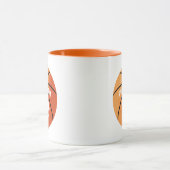 Basket-ball (personnalisable) Mug à café à deux to (Centre)