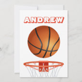 Basket-ball personnel Anniversaire Invitation (Dos)