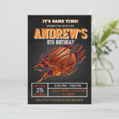 Basket-ball personnel Anniversaire Invitation (Debout devant)