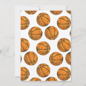 Basket-ball personnel Anniversaire Invitation (Dos)