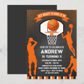 Basket-ball personnel Invitation anniversaire Spor (Devant / Derrière)