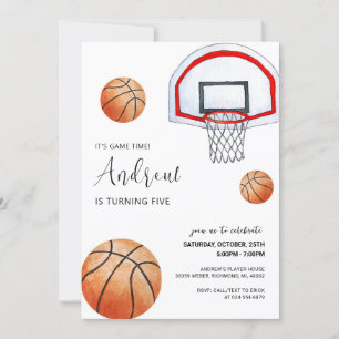 Basket-ball personnel Invitation d'anniversaire av