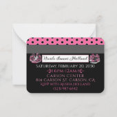 Basket Ball PINK Carte de crédit Photo Invitations (Dos)