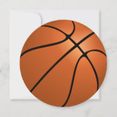 Basket-ball rond Invitation Anniversaire (Devant)