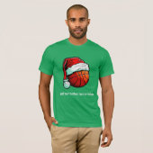 Basket-ball Santa Hat T-shirt Noël Noël (Devant entier)