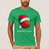 Basket-ball Santa Hat T-shirt Noël Noël (Devant)