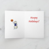 Basket-ball Snowman Cartes de Noël (Intérieur)