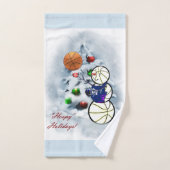 Basket-ball Snowman Noël (Serviette à main)