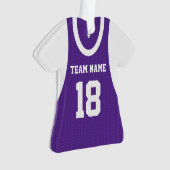 Basket-ball Sport Jersey violet avec photo (devant)