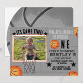 Basket-ball Sports Première Invitation d'anniversa (Devant / Derrière)