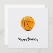 Basket-ball sur blanc arrière - plan heureux carte (Devant / Derrière)