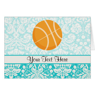 Basket-ball turquoise de sabot de damassé