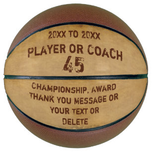 Basket Ballon de basketball personnalisé, Votre texte gru