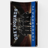 Basket Bannière Bleu et Blanc Équipe sportive (Vertical)