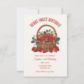 Basket de fraises Berry Sweet Invitation (Devant)