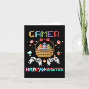 Basket gamer videospelcontroller met paaseieren kaart