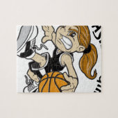 BASKET GIRL BLACK LEGPUZZEL (Horizontaal)