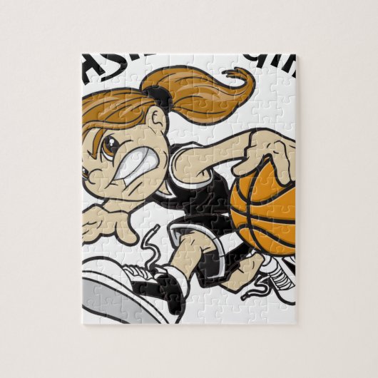 BASKET GIRL BLACK LEGPUZZEL (Verticaal)