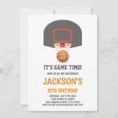 Basket gris Invitation Anniversaire (Devant)