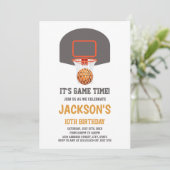 Basket gris Invitation Anniversaire (Debout devant)