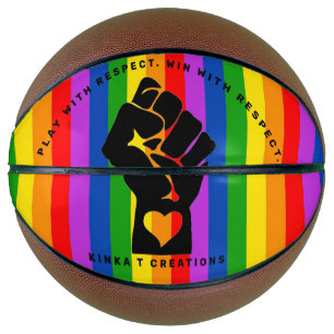 Basket Jouez Avec Respect. Gagnez Avec Respect. Ballon de