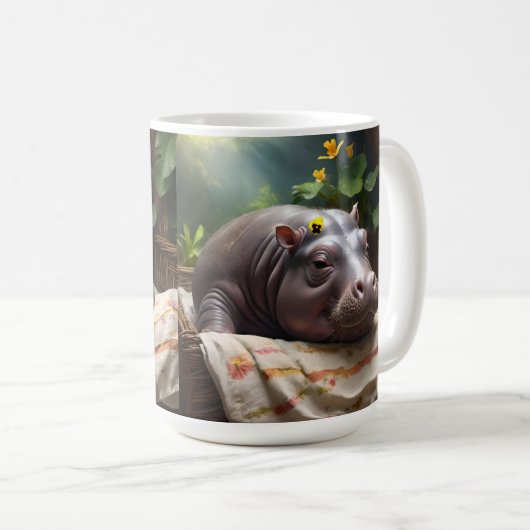 *Basket of Dreams: A Baby Hippo’s Cozy Nap Koffiemok (Voorkant rechts)