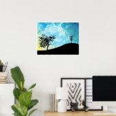 Basket op een heuvel #2 poster (Thuiskantoor)