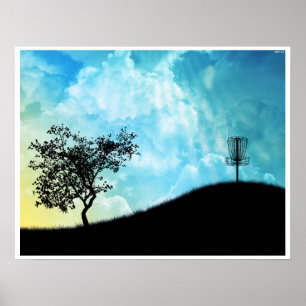 Basket op een heuvel #2 poster