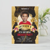 Basket rouge Invitation de fête d'anniversaire (Debout devant)