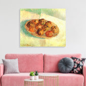 Basket van Apples aan Pissarro door Vincent van Go Canvas Afdruk (Insitu (Woonkamer))