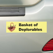 Basket van deplorabele woorden Bumpersticker (Op auto)
